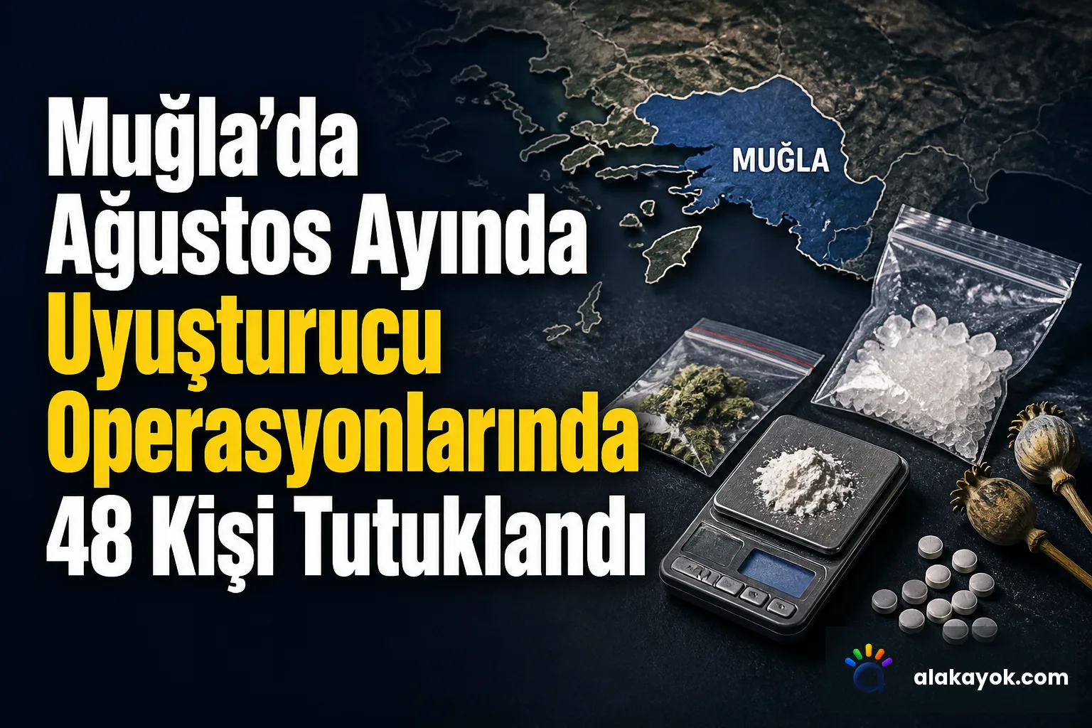 Muğla'da Ağustos Ayında Uyuşturucu Operasyonlarında 48 Kişi Tutuklandı