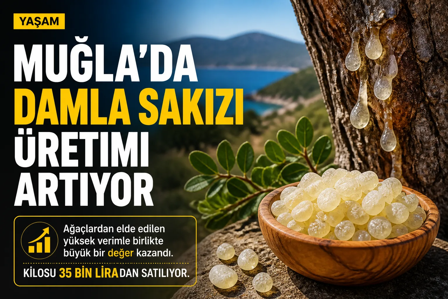 Muğla'da Damla Sakızı Üretimi Artıyor