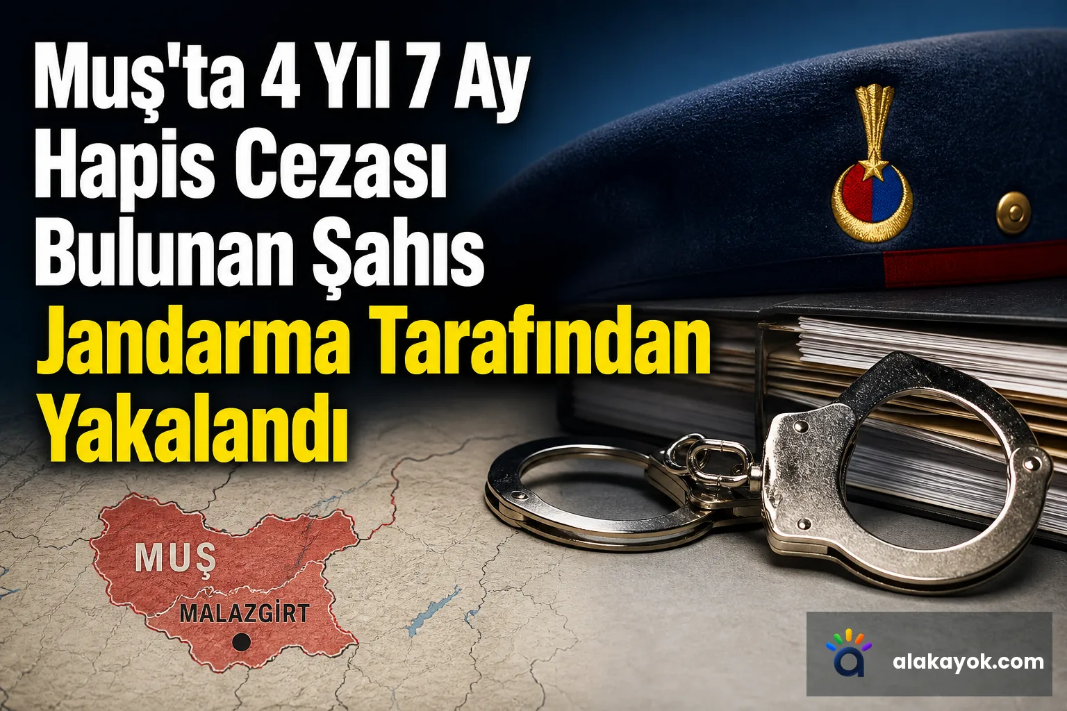 Muş'ta 4 Yıl 7 Ay Hapis Cezası Bulunan Şahıs Jandarma Tarafından Yakalandı