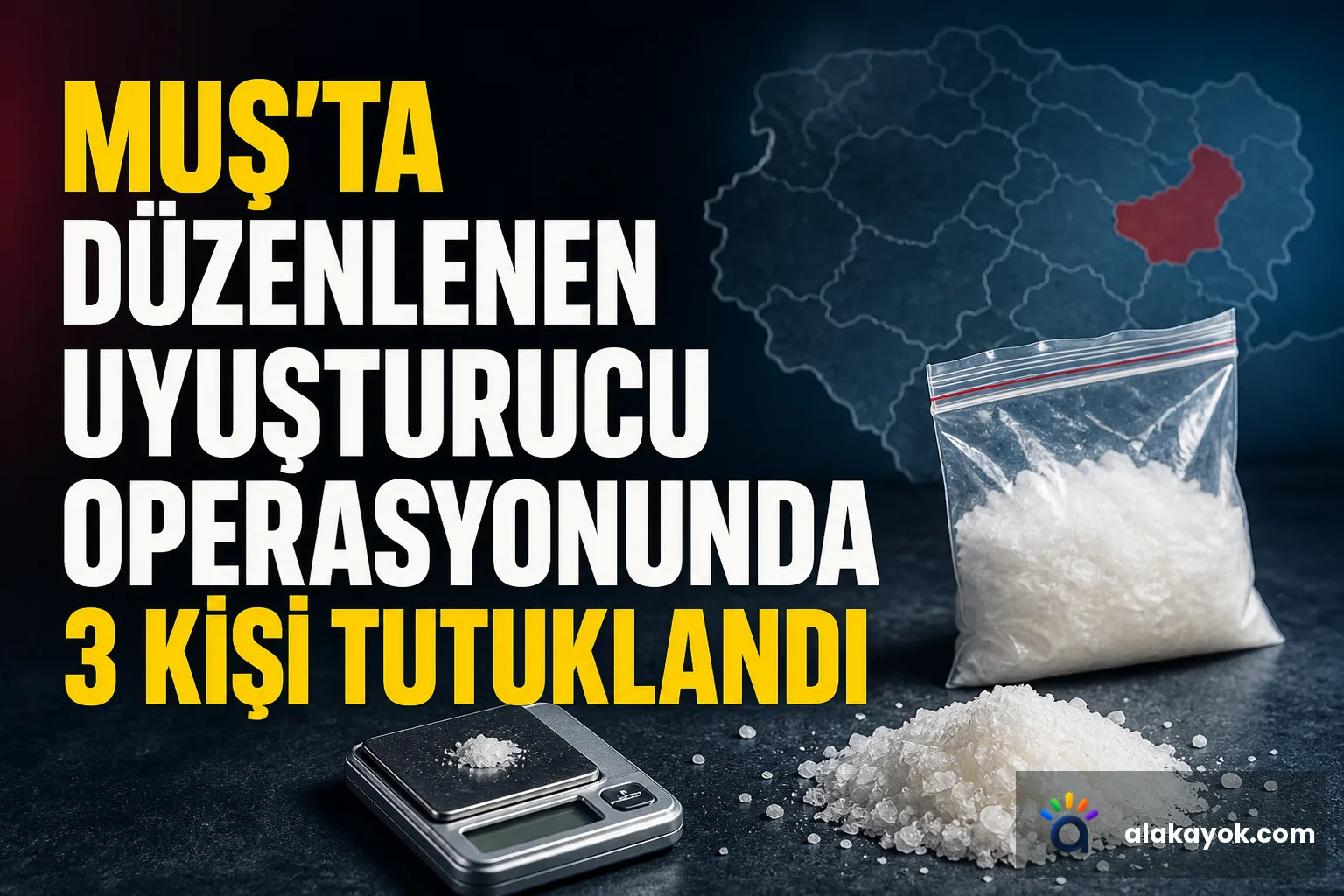 Muş'ta düzenlenen uyuşturucu operasyonunda 3 kişi tutuklandı