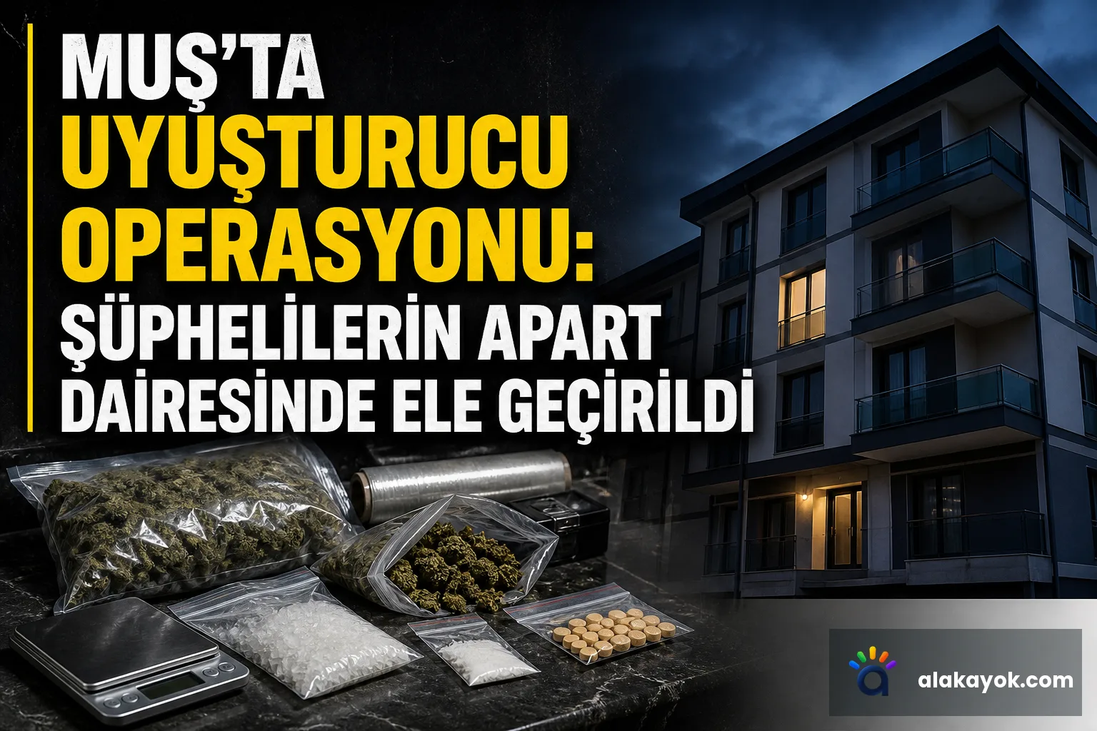 Muş'ta Uyuşturucu Operasyonu: Şüphelilerin Apart Dairesinde Ele Geçirildi