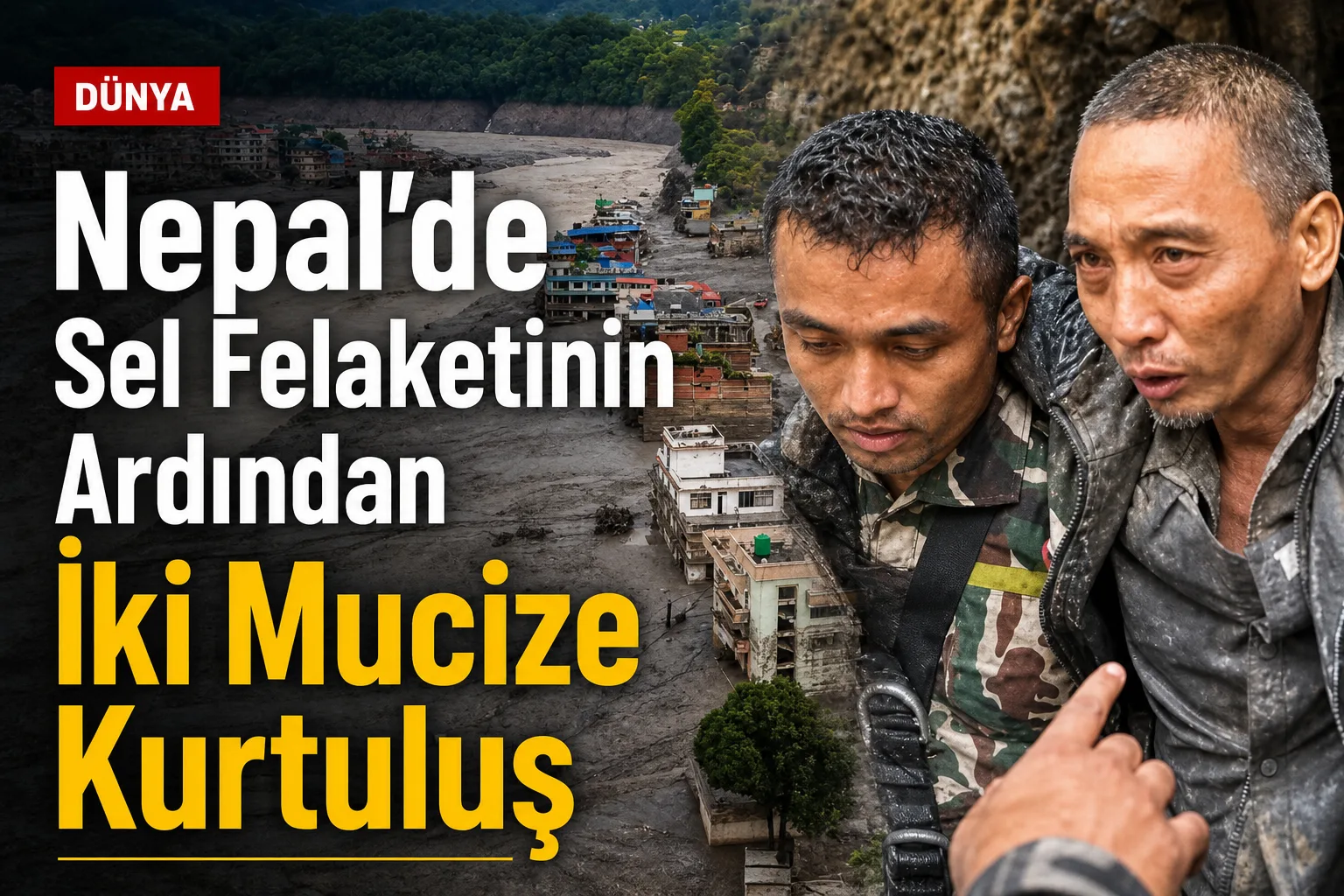 Nepal'de Sel Felaketinin Ardından İki Mucize Kurtuluş