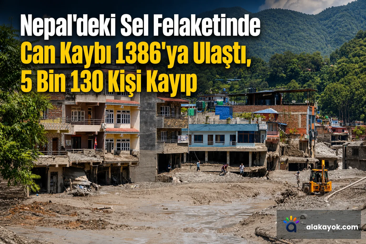 Nepal'deki Sel Felaketinde Can Kaybı 1386'ya Ulaştı, 5 Bin 130 Kişi Kayıp