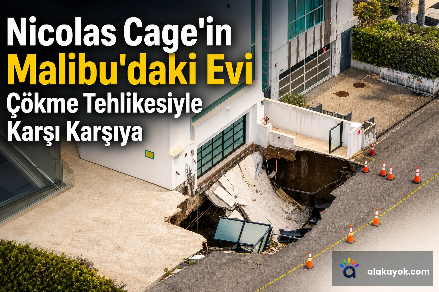 Nicolas Cage'in Malibu'daki Evi Çökme Tehlikesiyle Karşı Karşıya