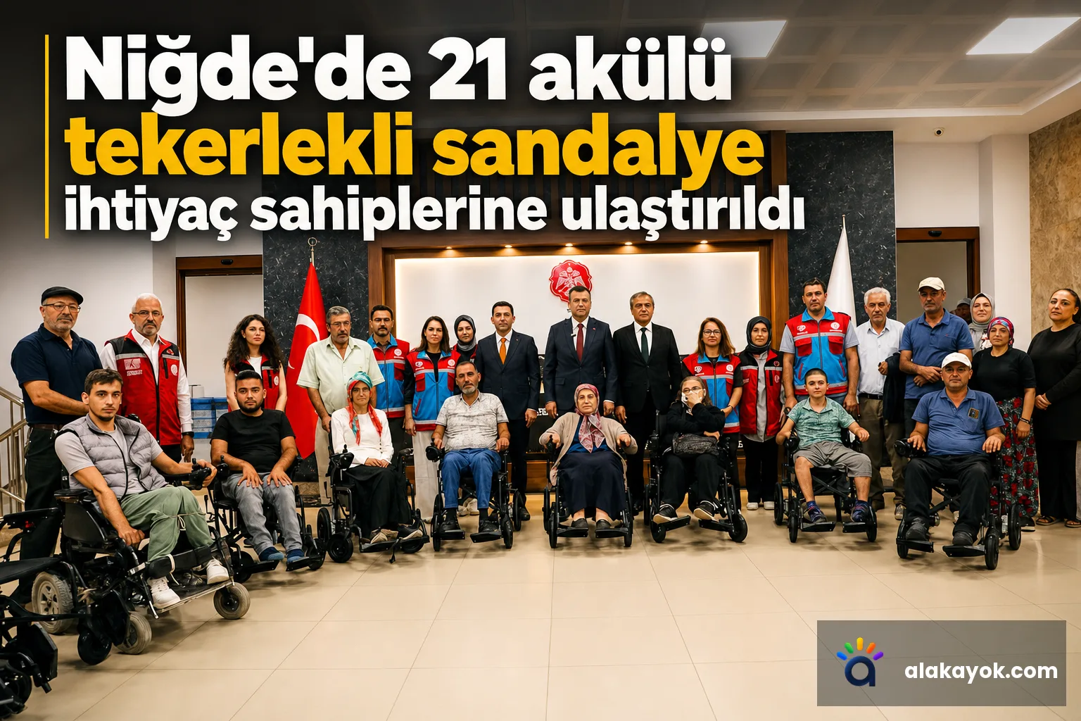 Niğde'de 21 akülü tekerlekli sandalye ihtiyaç sahiplerine ulaştırıldı