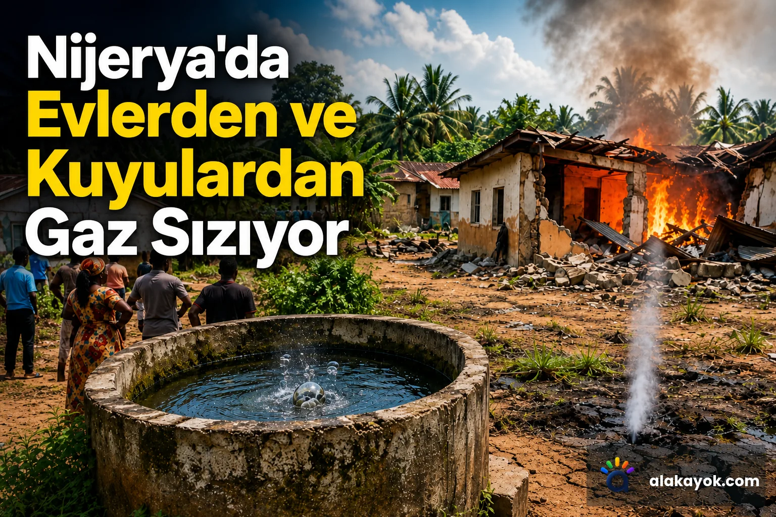 Nijerya'da Evlerden ve Kuyulardan Gaz Sızıyor