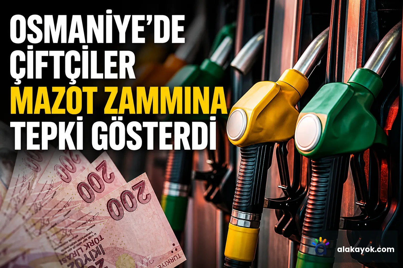 Osmaniye'de Çiftçiler Mazot Zammına Tepki Gösterdi