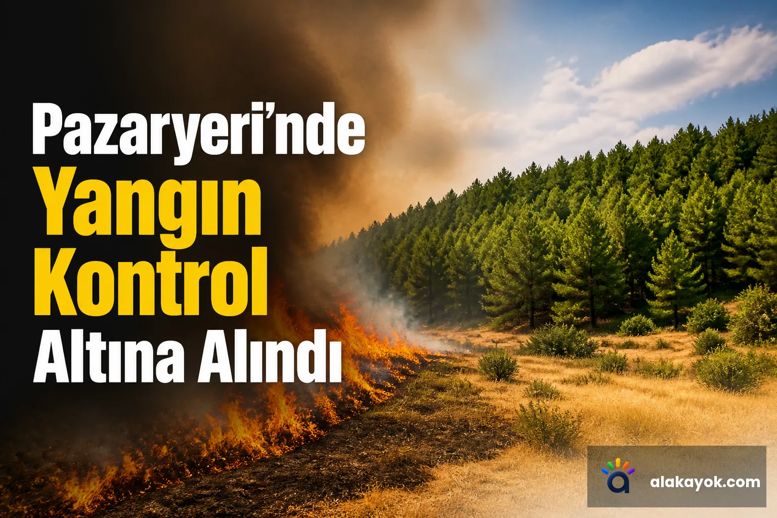 Pazaryeri'nde Yangın Kontrol Altına Alındı