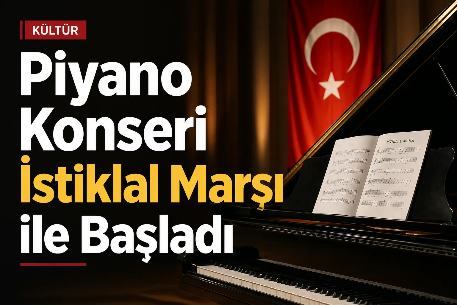 Piyano Konseri İstiklal Marşı ile Başladı