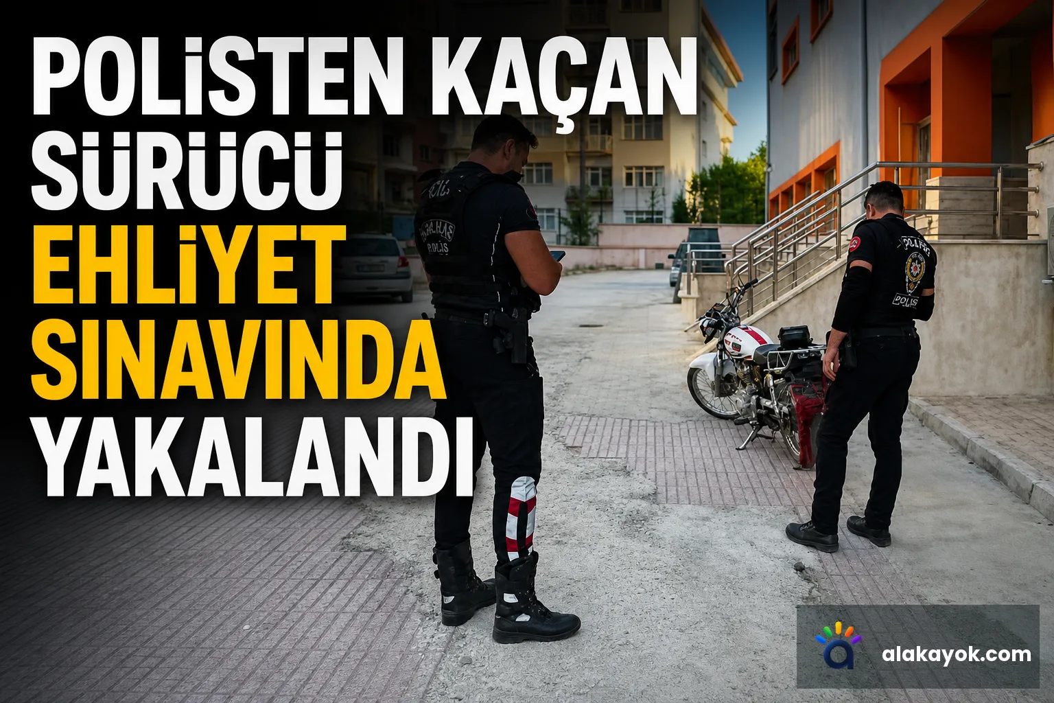 Polisten Kaçan Sürücü Ehliyet Sınavında Yakalandı