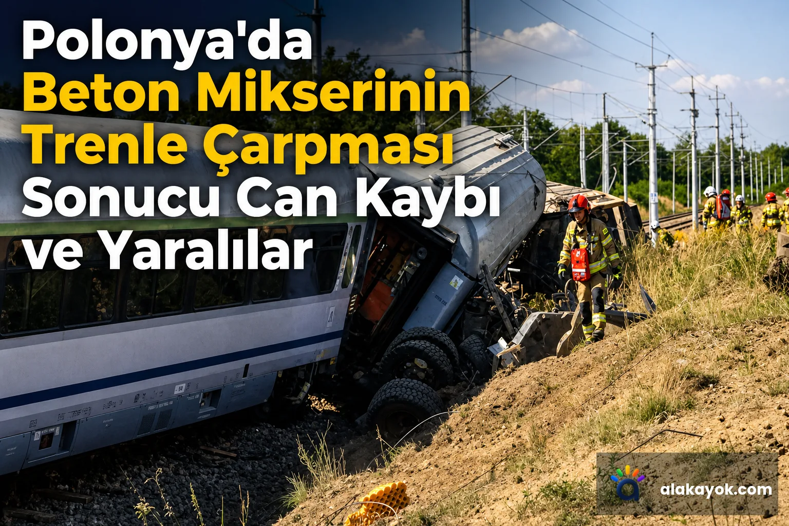 Polonya'da Beton Mikserinin Trenle Çarpması Sonucu Can Kaybı ve Yaralılar