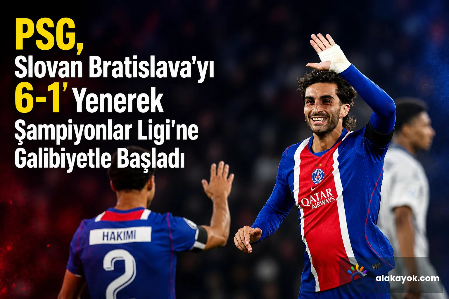PSG, Slovan Bratislava'yı 6-1 Yenerek Şampiyonlar Ligi'ne Galibiyetle Başladı