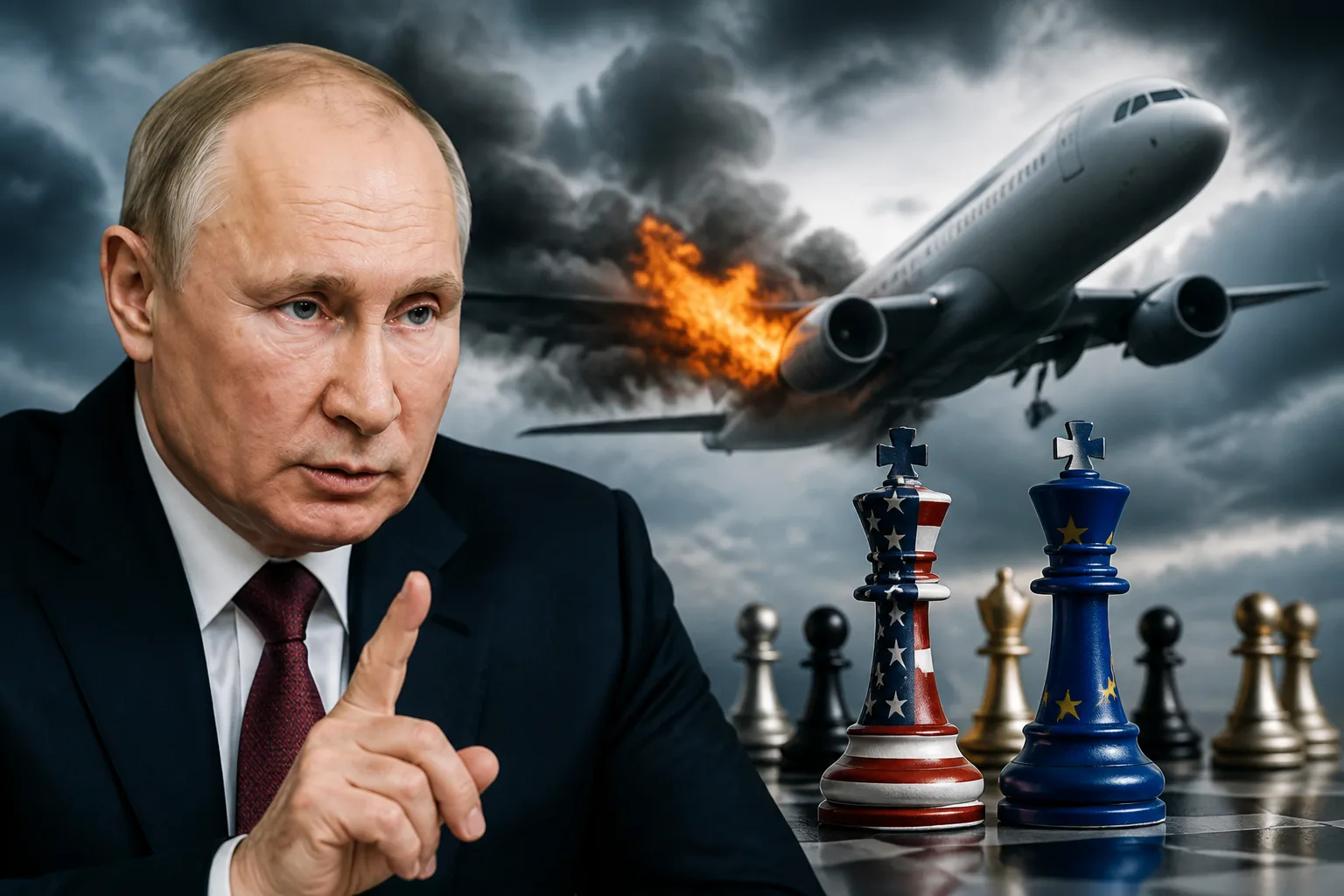 Putin, Batı Ülkelerini Sivil Uçaklara Yönelik Tehditlerle Suçladı