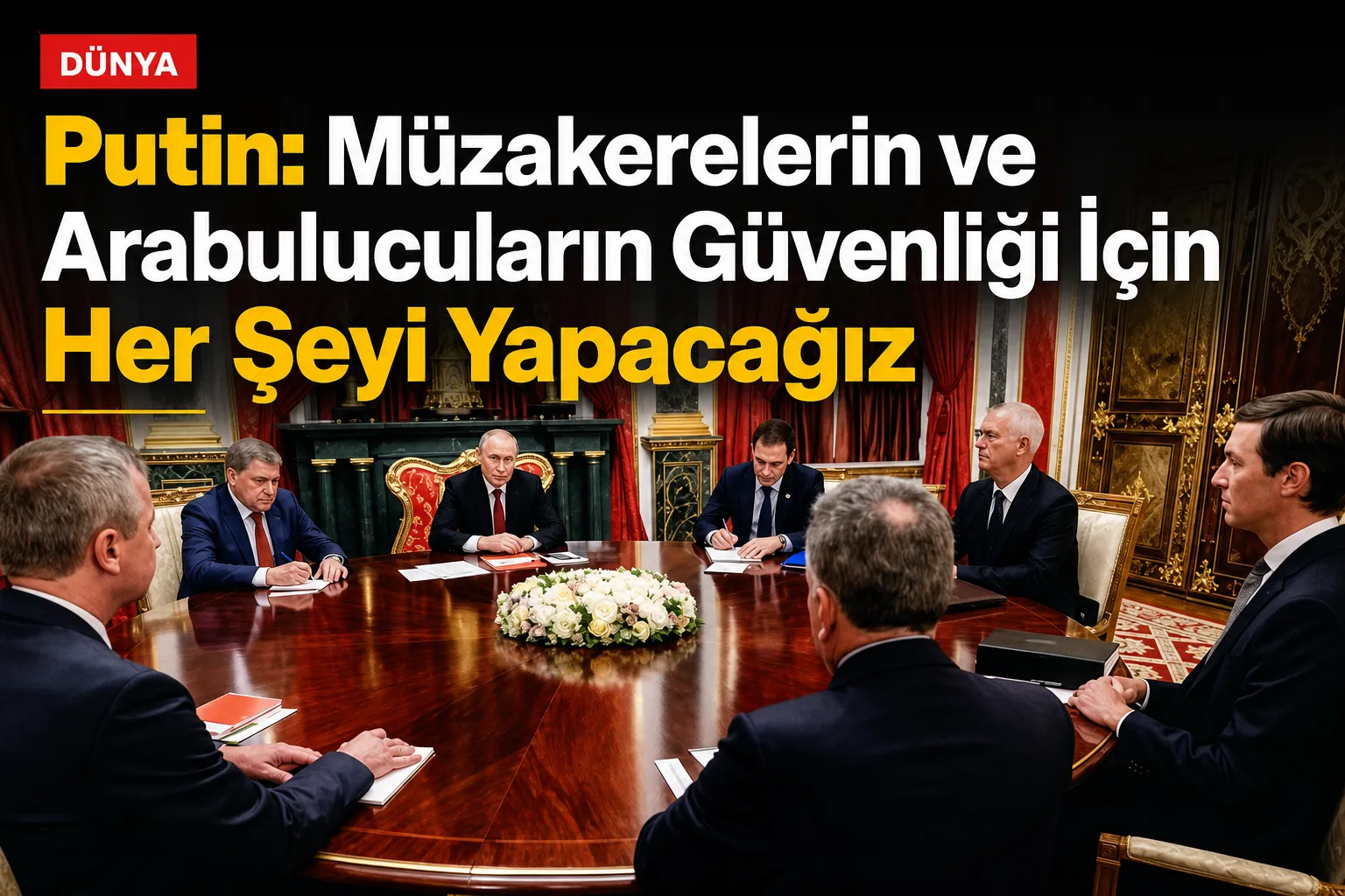 Putin: Müzakerelerin ve Arabulucuların Güvenliği İçin Her Şeyi Yapacağız
