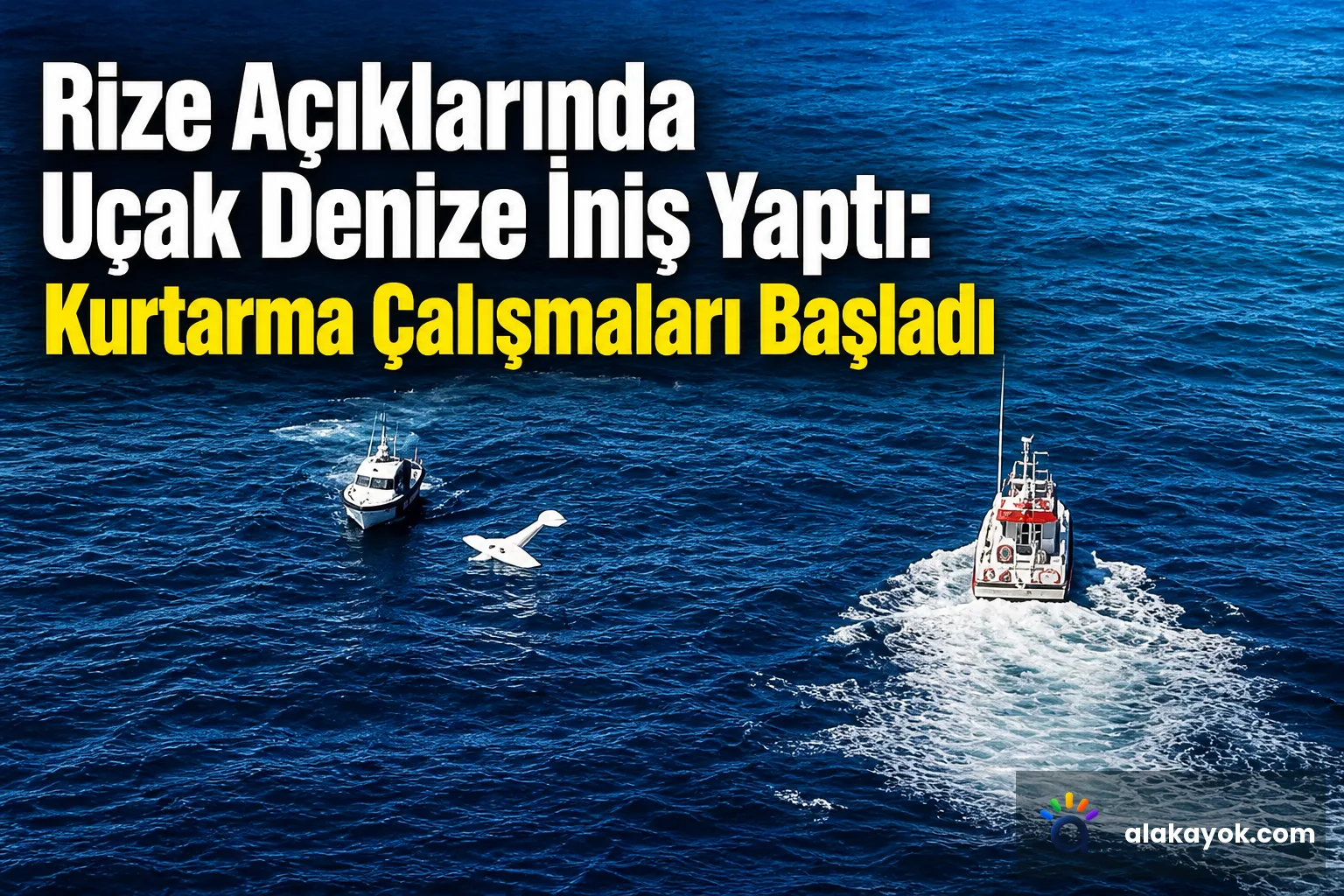 Rize Açıklarında Uçak Denize İniş Yaptı: Kurtarma Çalışmaları Başladı