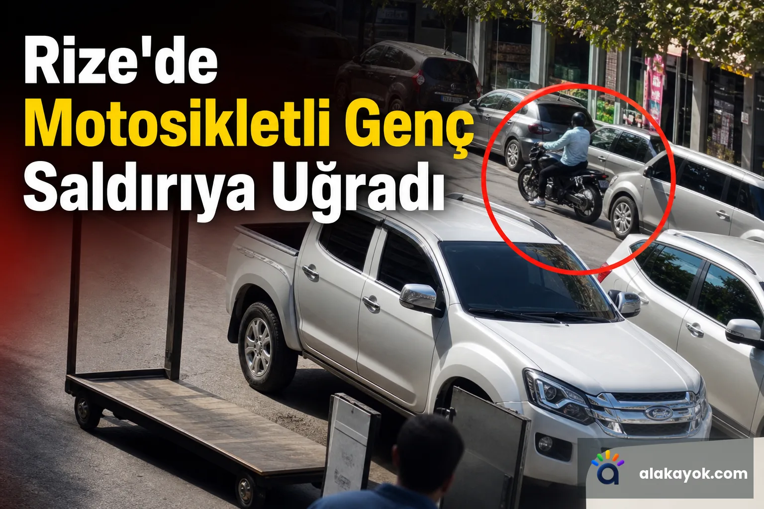 Rize'de Motosikletli Genç Saldırıya Uğradı