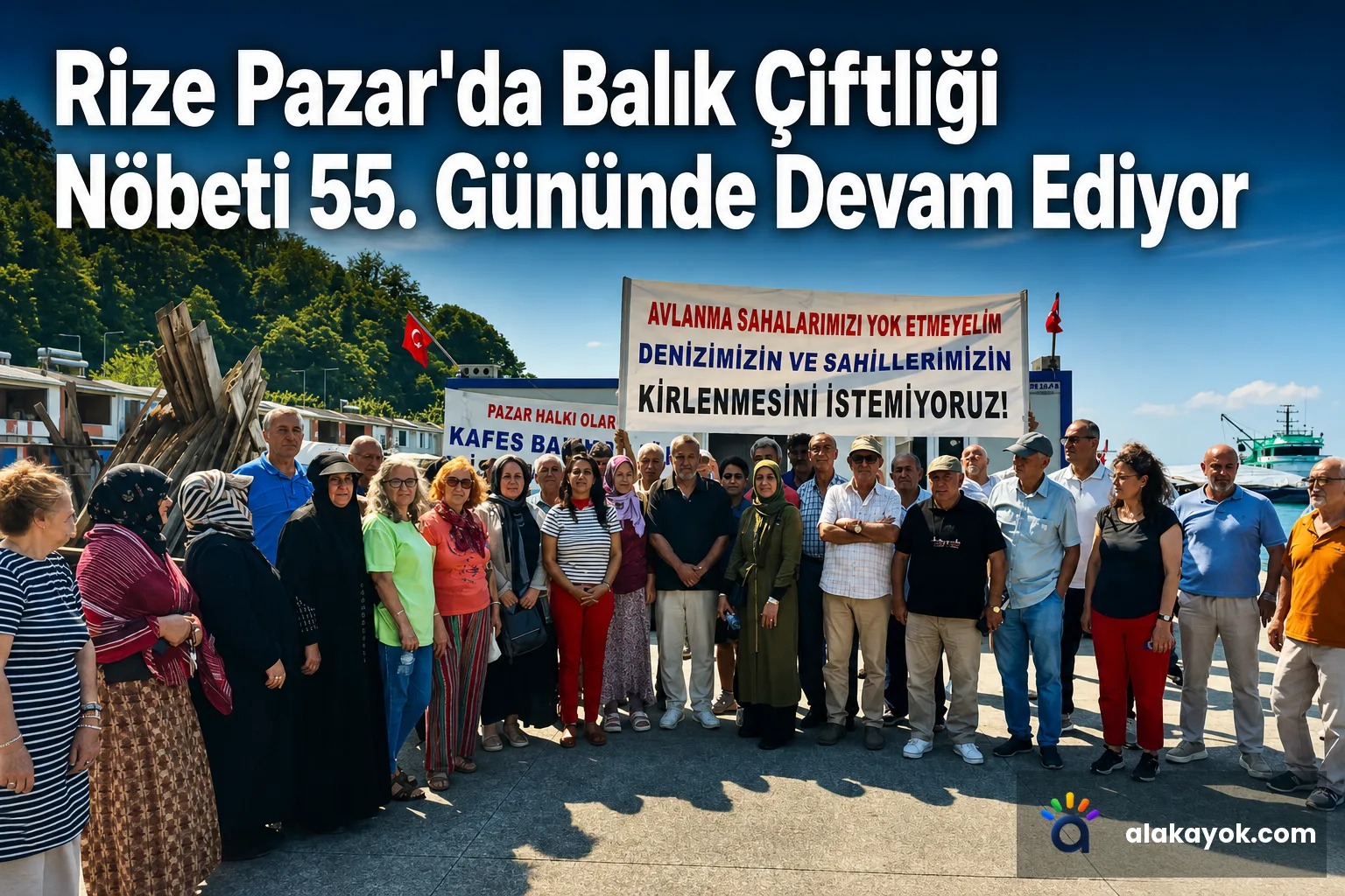 Rize Pazar'da Balık Çiftliği Nöbeti 55. Gününde Devam Ediyor