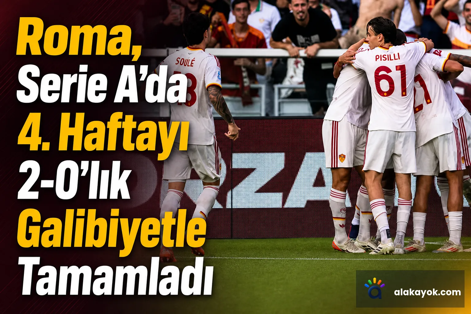 Roma, Serie A'da 4. Haftayı 2-0'lık Galibiyetle Tamamladı