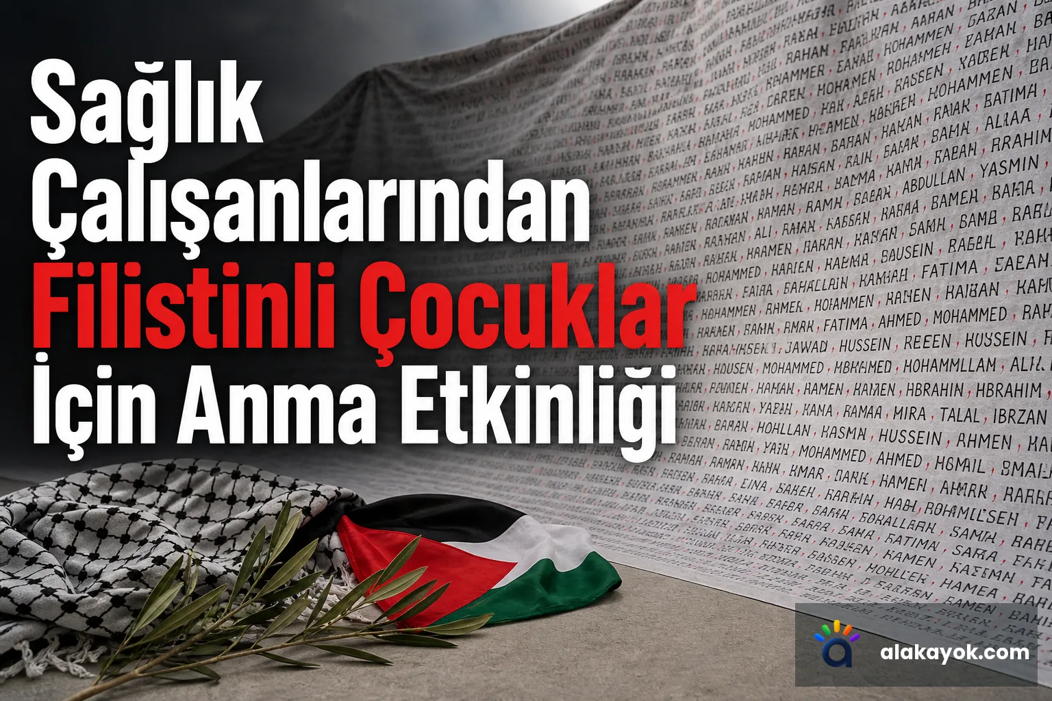 Sağlık Çalışanlarından Filistinli Çocuklar İçin Anma Etkinliği