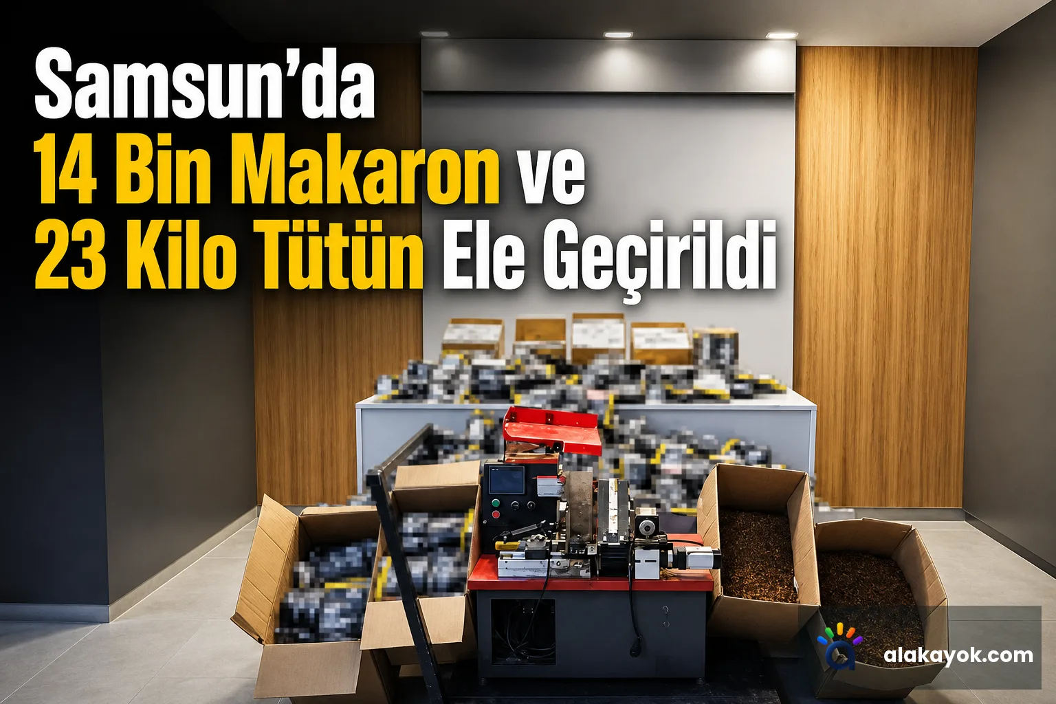 Samsun'da 14 Bin Makaron ve 23 Kilo Tütün Ele Geçirildi