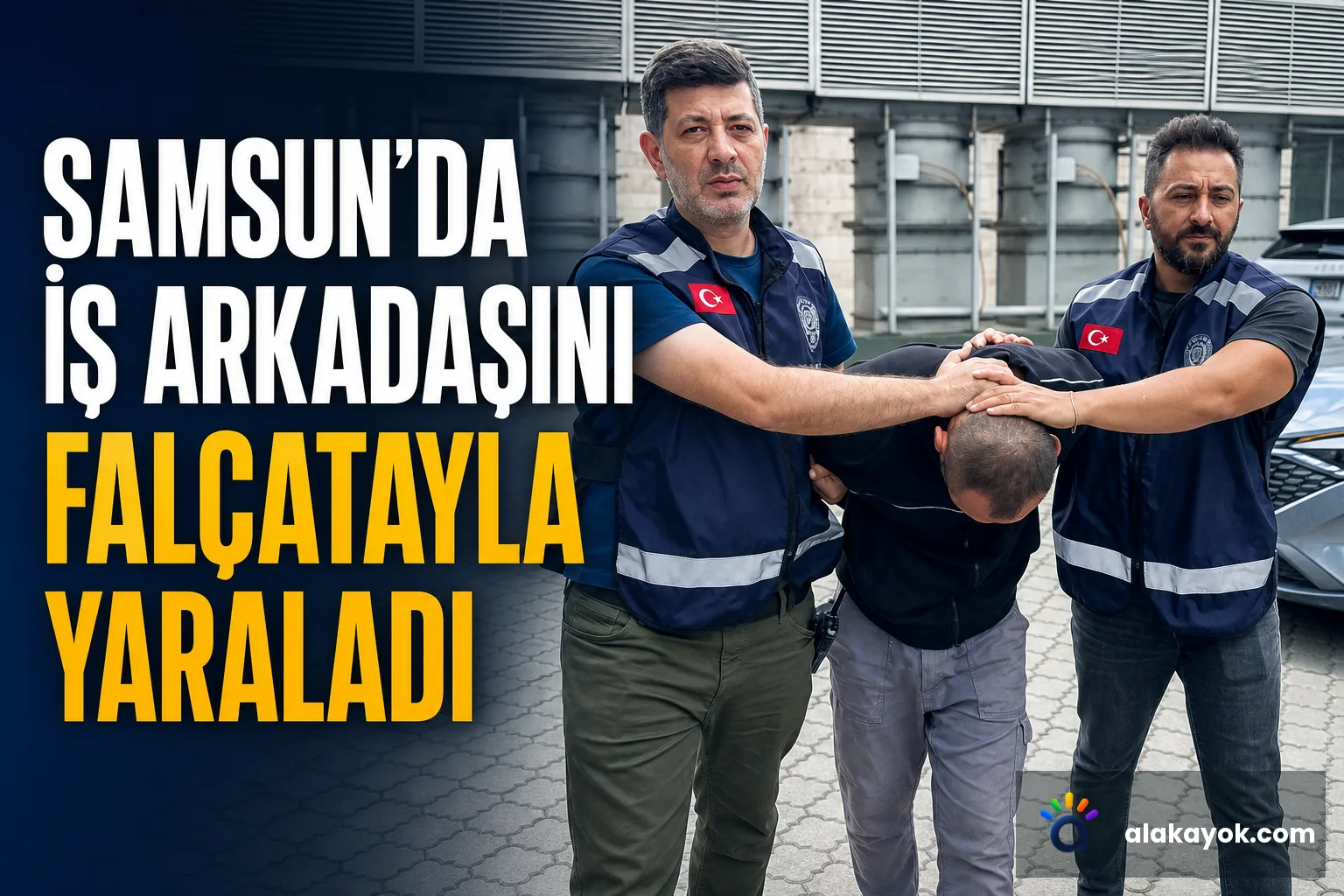 Samsun'da İş Arkadaşını Falçatayla Yaraladı