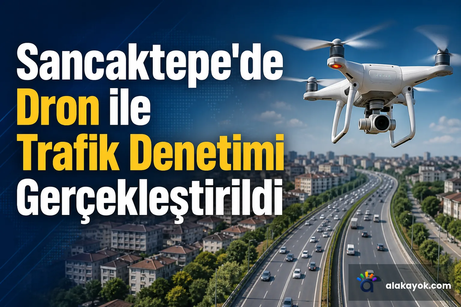Sancaktepe'de Dron ile Trafik Denetimi Gerçekleştirildi