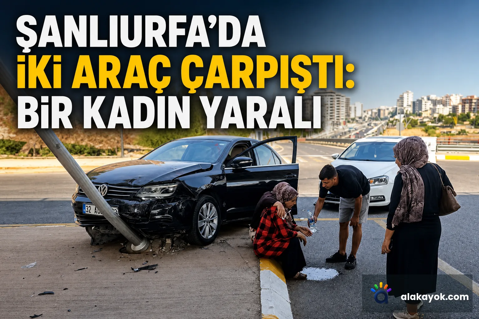 Şanlıurfa'da İki Araç Çarpıştı: Bir Kadın Yaralı