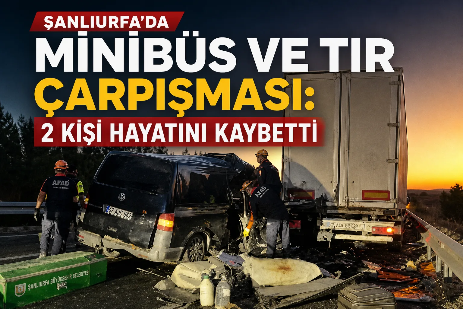 Şanlıurfa'da Minibüs ve TIR Çarpışması: 2 Kişi Hayatını Kaybetti