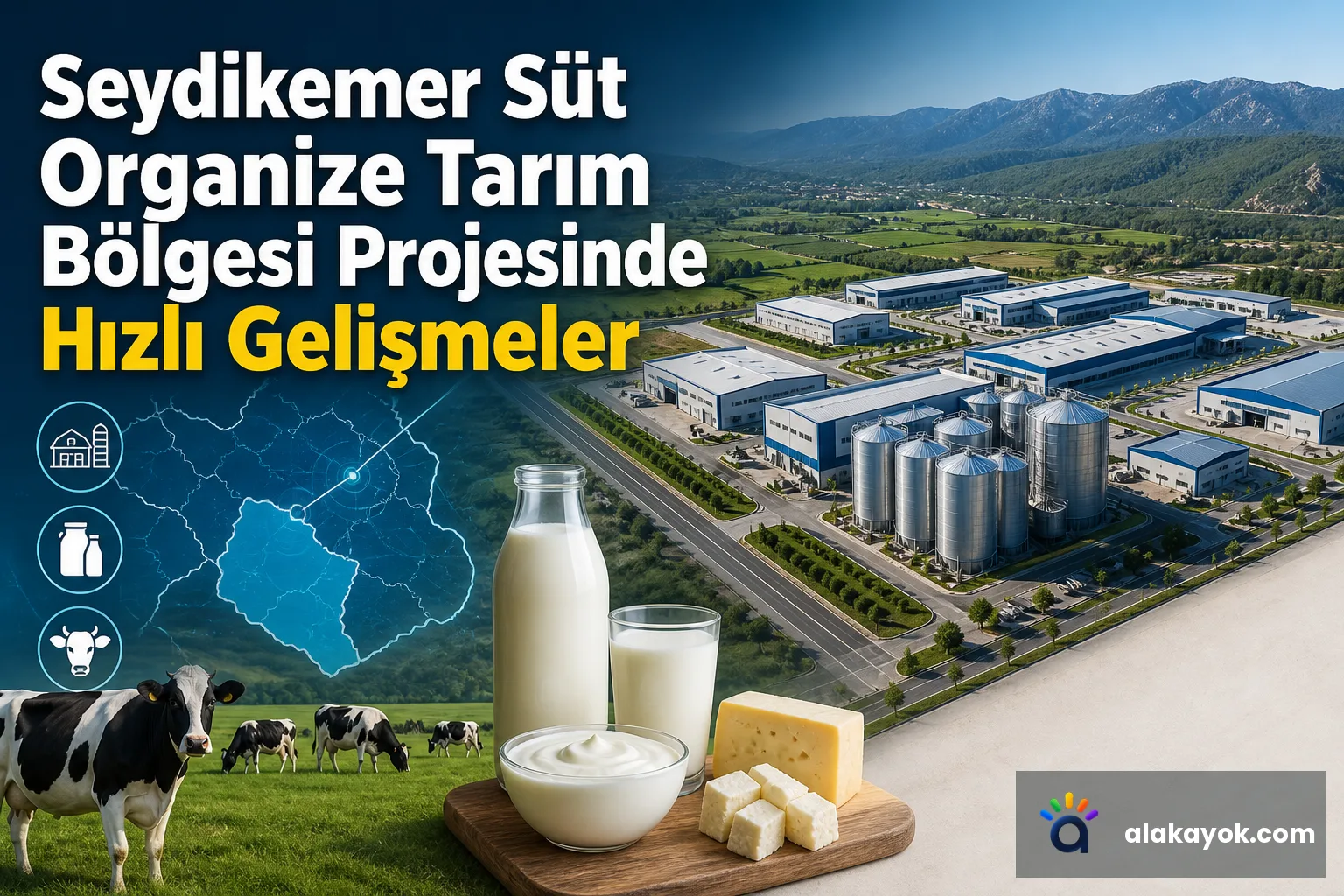 Seydikemer Süt Organize Tarım Bölgesi Projesinde Hızlı Gelişmeler