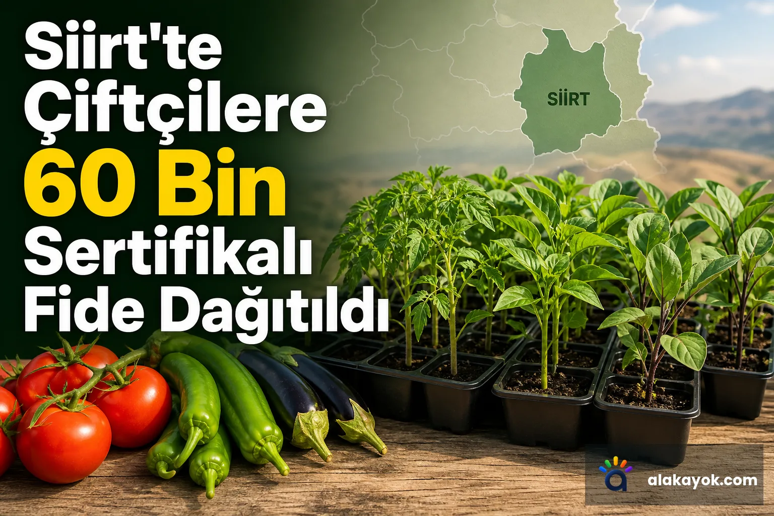 Siirt'te Çiftçilere 60 Bin Sertifikalı Fide Dağıtıldı