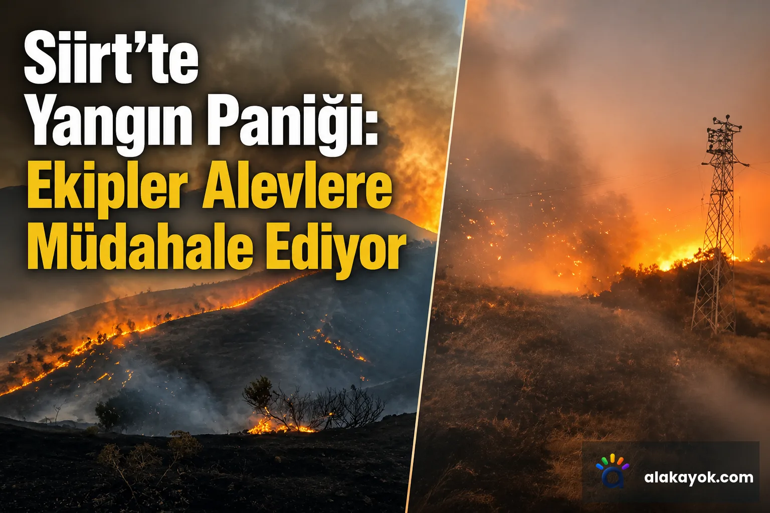 Siirt'te Yangın Paniği: Ekipler Alevlere Müdahale Ediyor