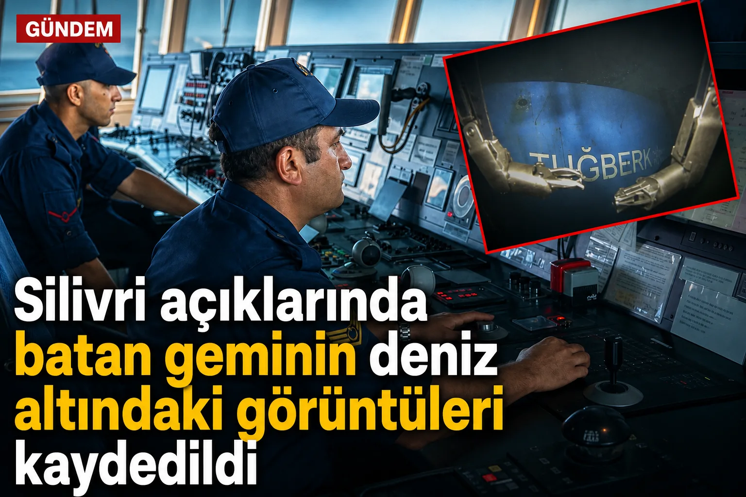 Silivri açıklarında batan geminin deniz altındaki görüntüleri kaydedildi