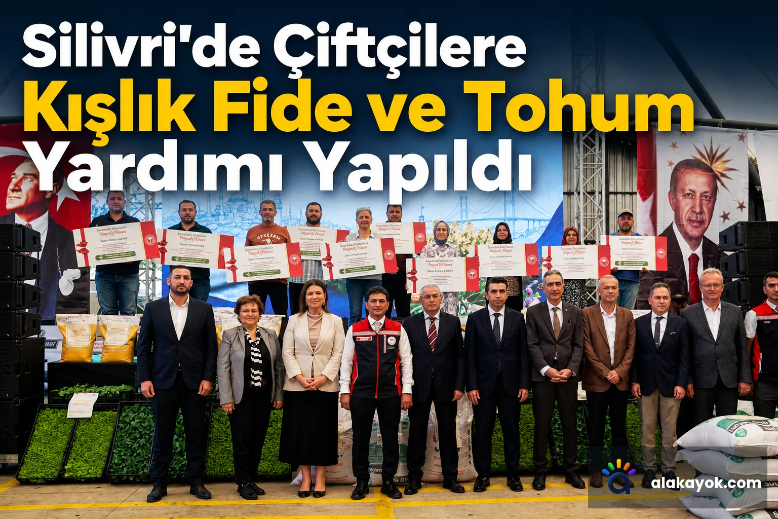 Silivri'de Çiftçilere Kışlık Fide ve Tohum Yardımı Yapıldı