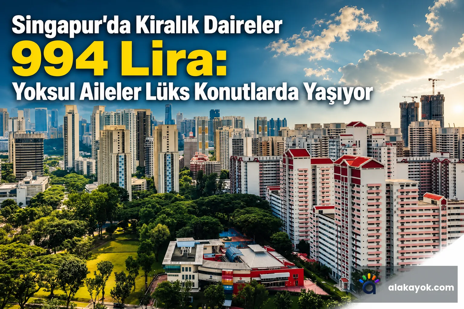 Singapur'da Kiralık Daireler 994 Lira: Yoksul Aileler Lüks Konutlarda Yaşıyor