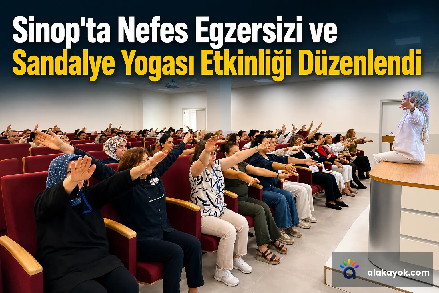 Sinop'ta Nefes Egzersizi ve Sandalye Yogası Etkinliği Düzenlendi