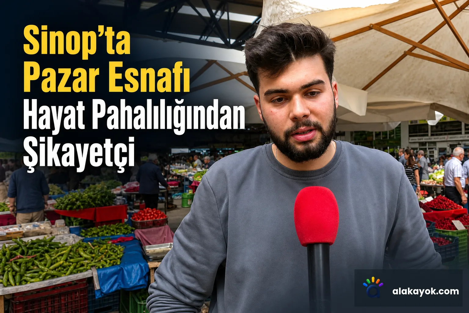 Sinop'ta Pazar Esnafı Hayat Pahalılığından Şikayetçi