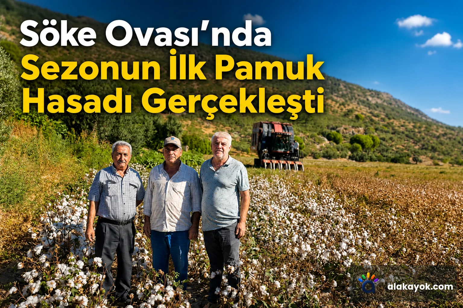 Söke Ovası'nda Sezonun İlk Pamuk Hasadı Gerçekleşti