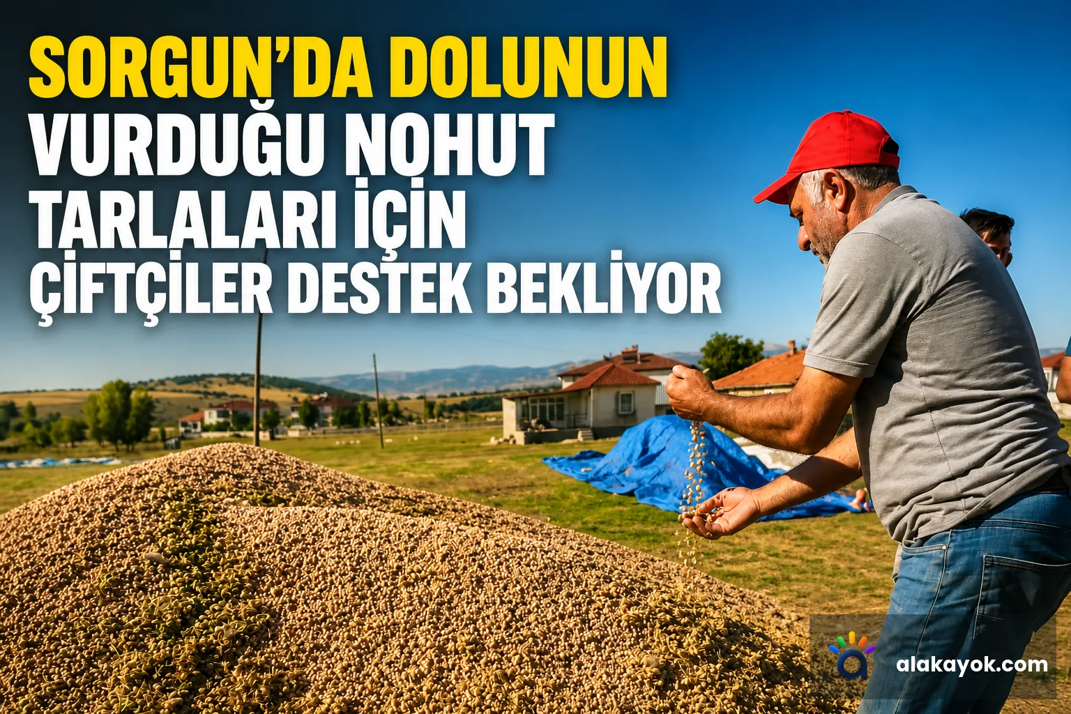 Sorgun'da Dolunun Vurduğu Nohut Tarlaları İçin Çiftçiler Destek Bekliyor