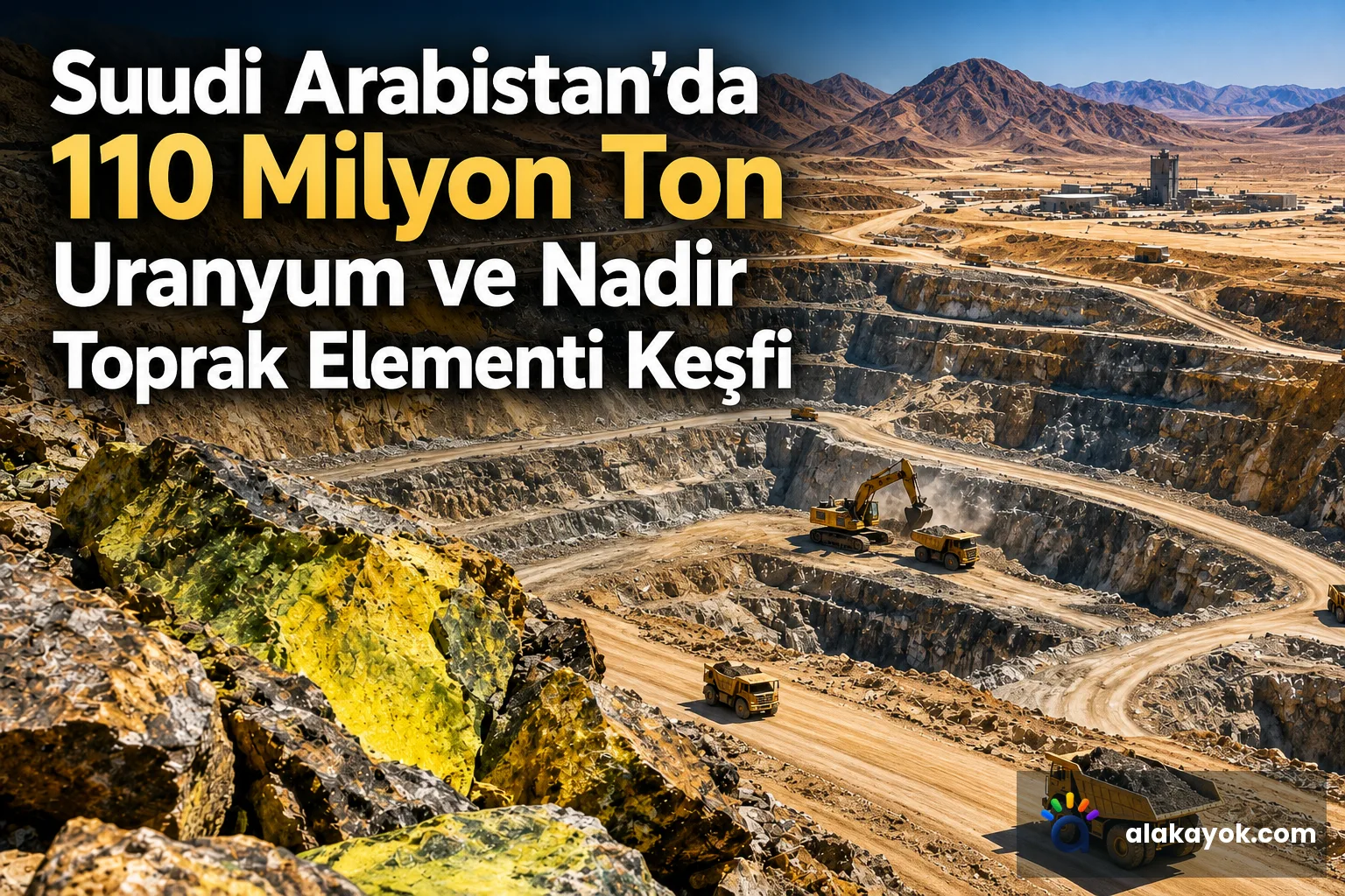 Suudi Arabistan'da 110 Milyon Ton Uranyum ve Nadir Toprak Elementi Keşfi