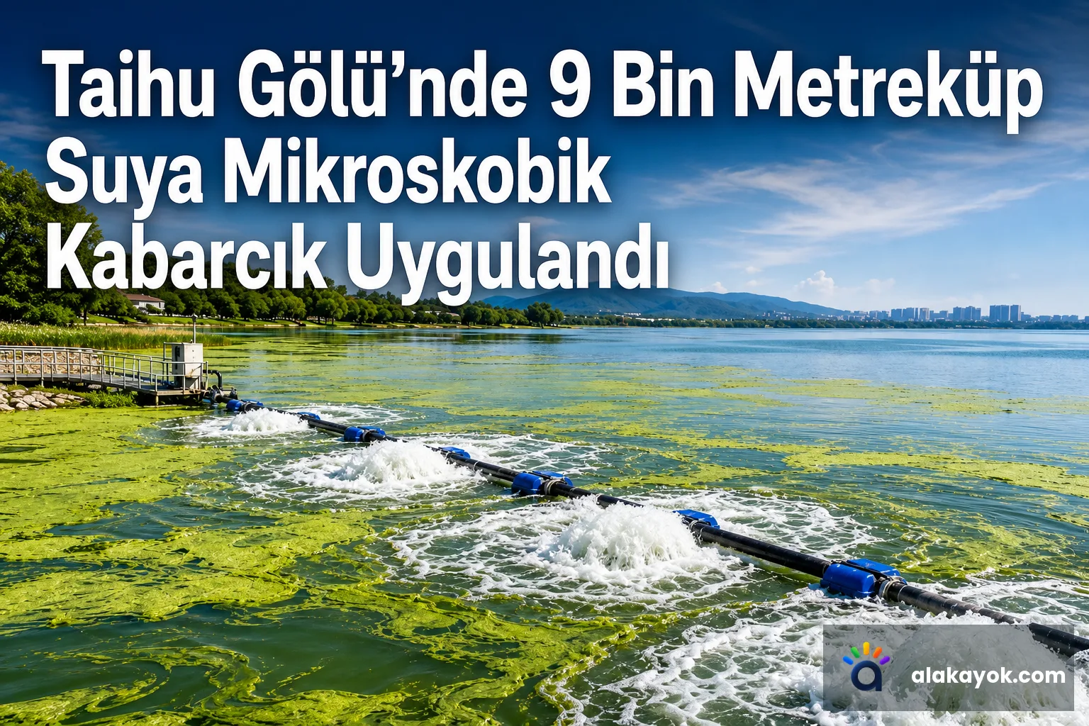 Taihu Gölü'nde 9 Bin Metreküp Suya Mikroskobik Kabarcık Uygulandı