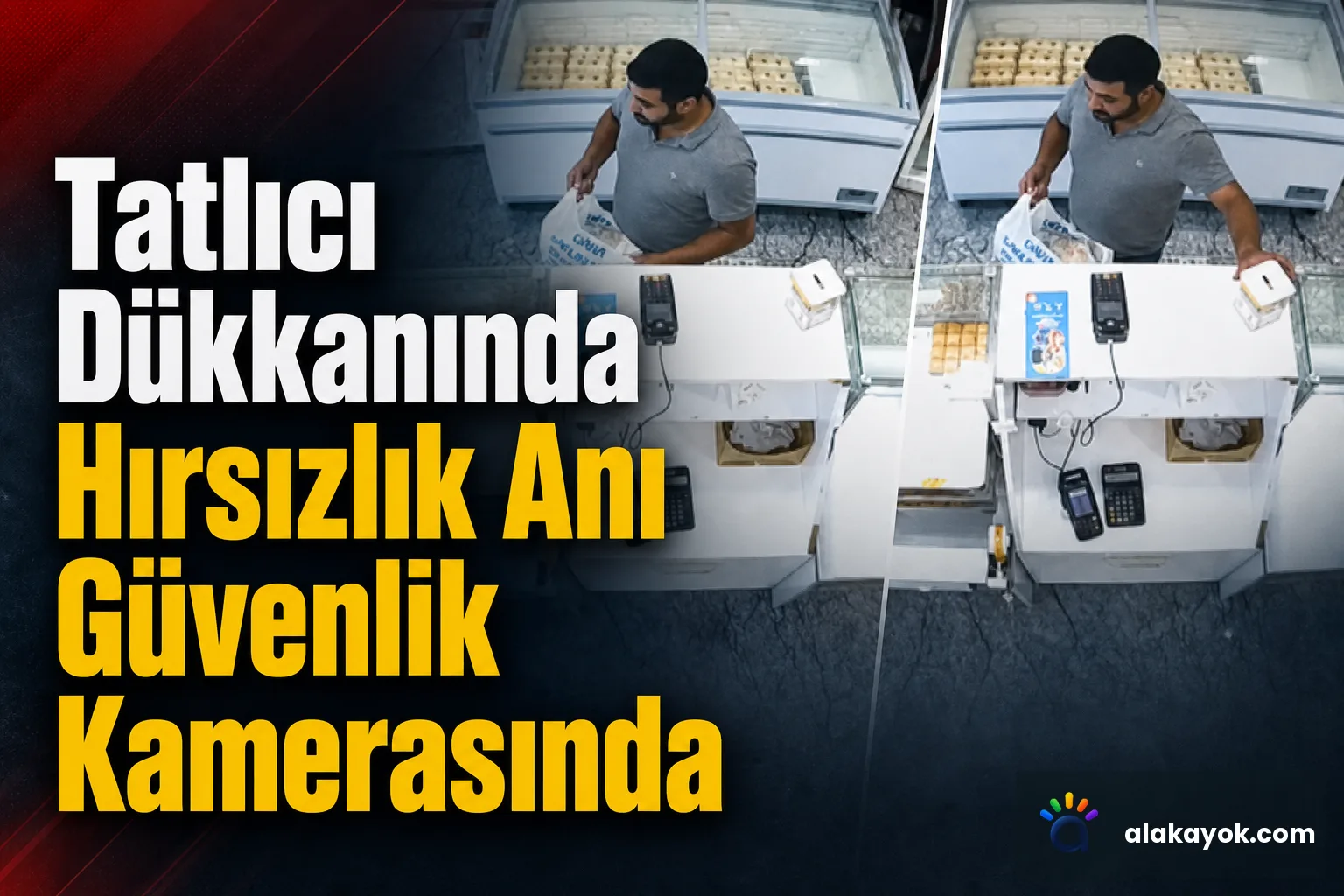 Tatlıcı Dükkanında Hırsızlık Anı Güvenlik Kamerasında