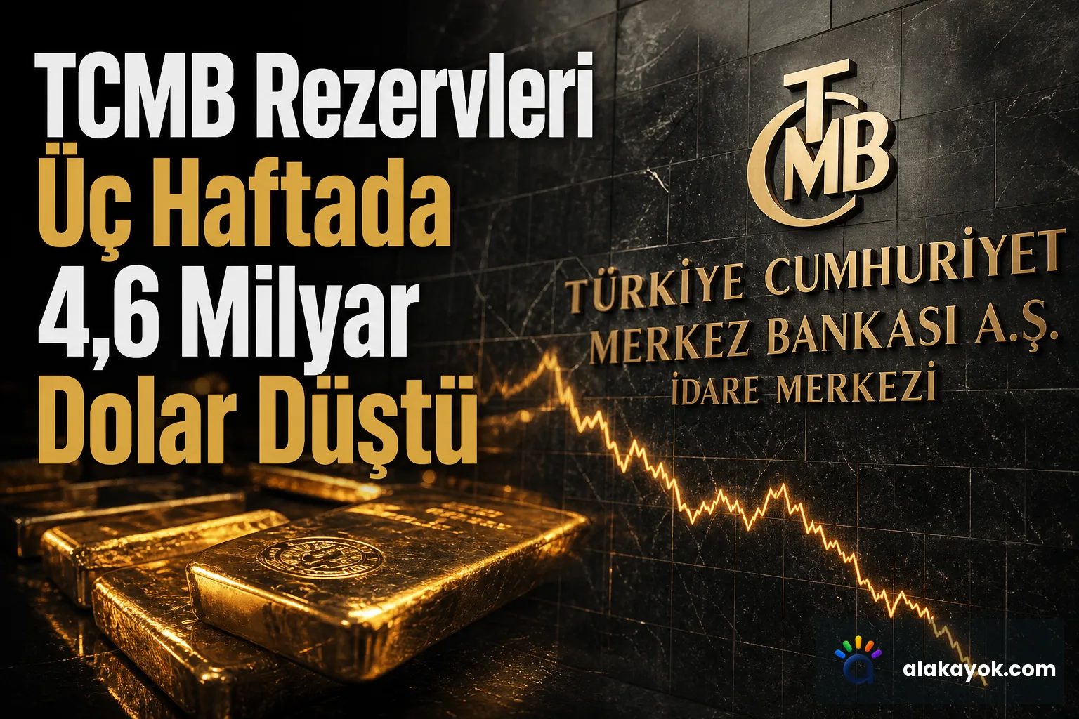 TCMB Rezervleri Üç Haftada 4,6 Milyar Dolar Düştü