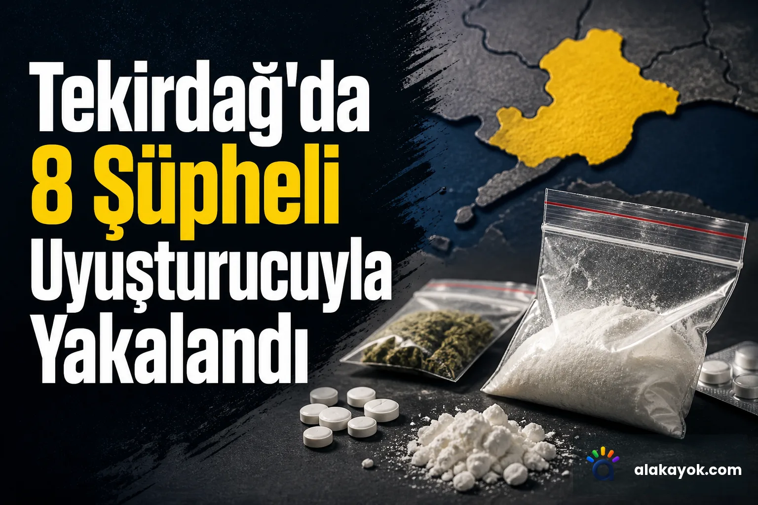 Tekirdağ'da 8 Şüpheli Uyuşturucuyla Yakalandı