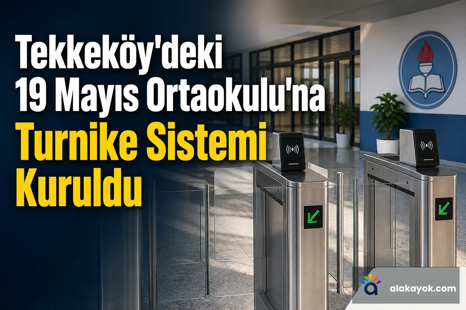 Tekkeköy'deki 19 Mayıs Ortaokulu'na Turnike Sistemi Kuruldu