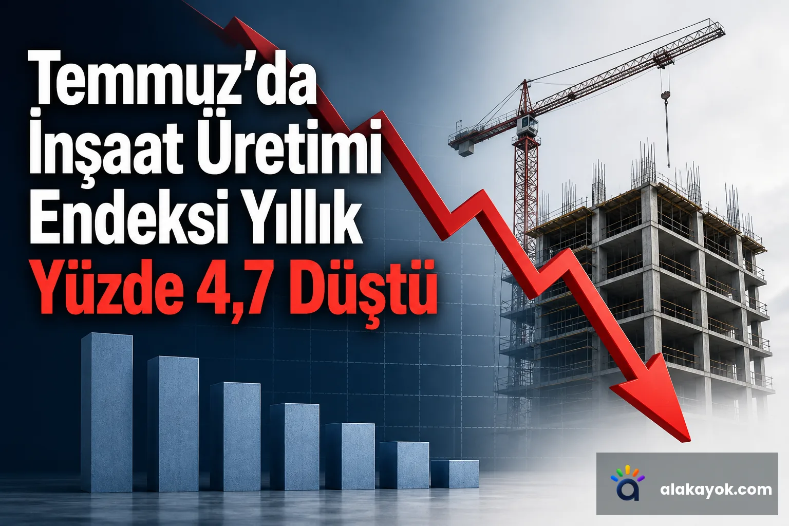 Temmuz'da İnşaat Üretimi Endeksi Yıllık Yüzde 4,7 Düştü