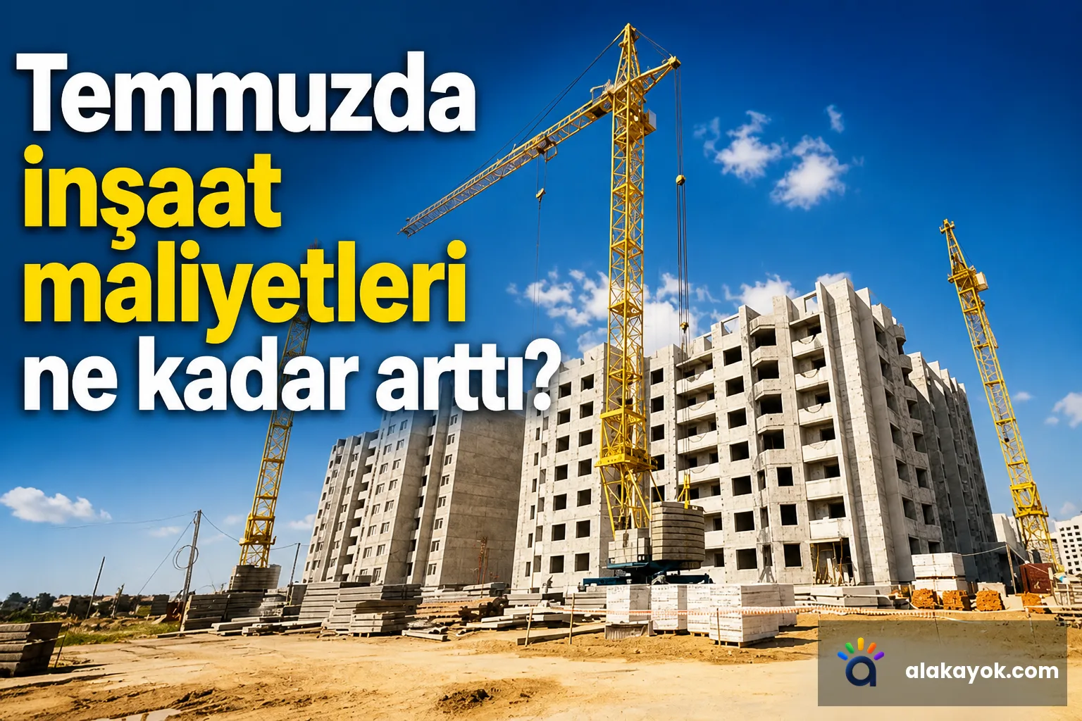Temmuzda inşaat maliyetleri ne kadar arttı?