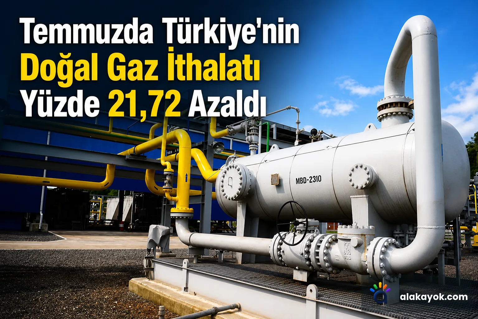 Temmuzda Türkiye'nin Doğal Gaz İthalatı Yüzde 21,72 Azaldı