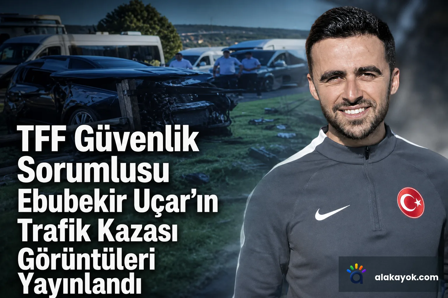 TFF Güvenlik Sorumlusu Ebubekir Uçar'ın Trafik Kazası Görüntüleri Yayınlandı