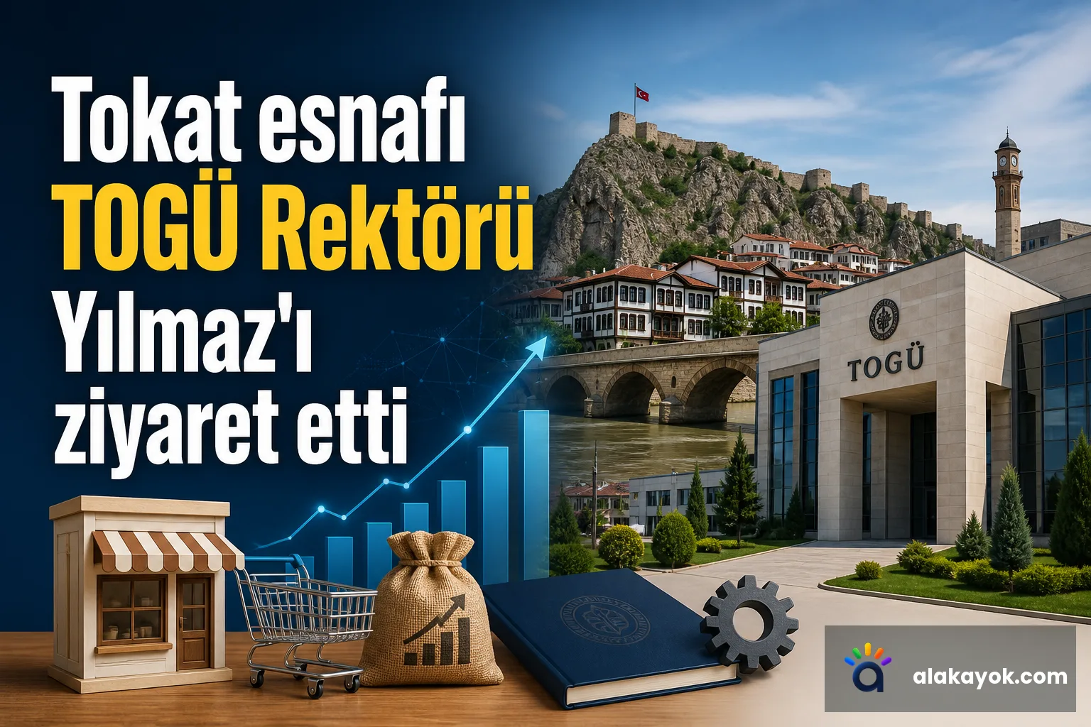 Tokat esnafı TOGÜ Rektörü Yılmaz'ı ziyaret etti