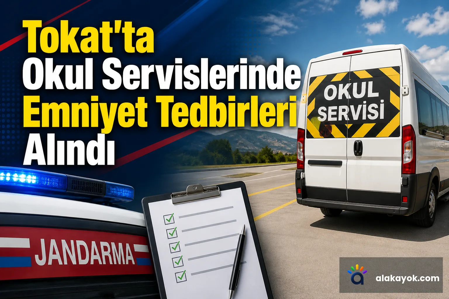 Tokat'ta Okul Servislerinde Emniyet Tedbirleri Alındı